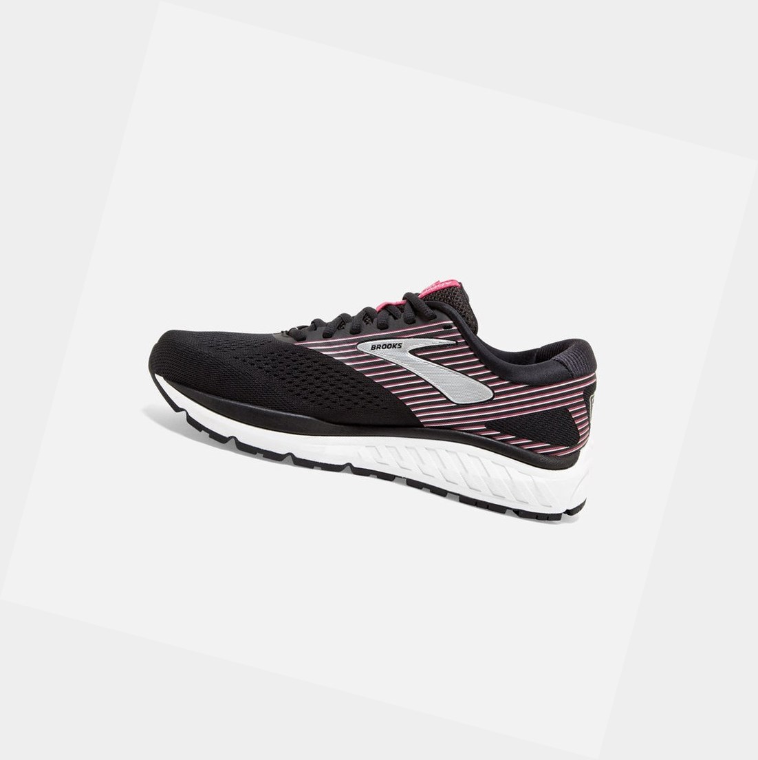 Scarpe Running Strada Donna Brooks Addiction 14 Nere Rosa Argento | CERMAL-639