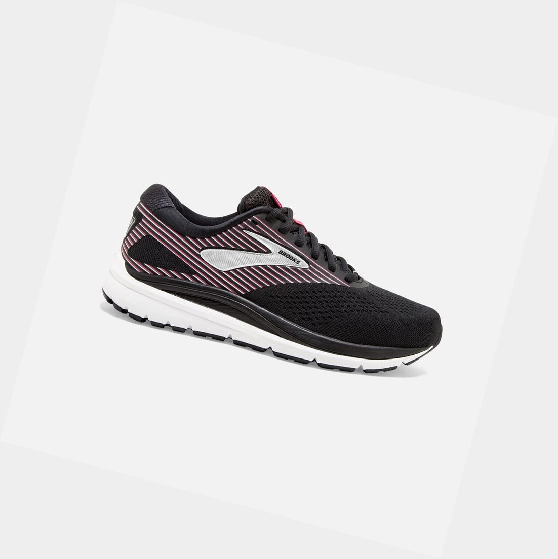 Scarpe Running Strada Donna Brooks Addiction 14 Nere Rosa Argento | CERMAL-639