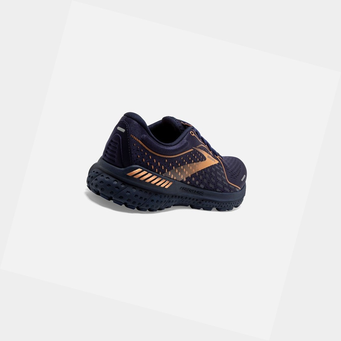Scarpe Running Strada Donna Brooks Adrenaline GTS 21 Blu Marino Nere Rame | HGSTFY-579