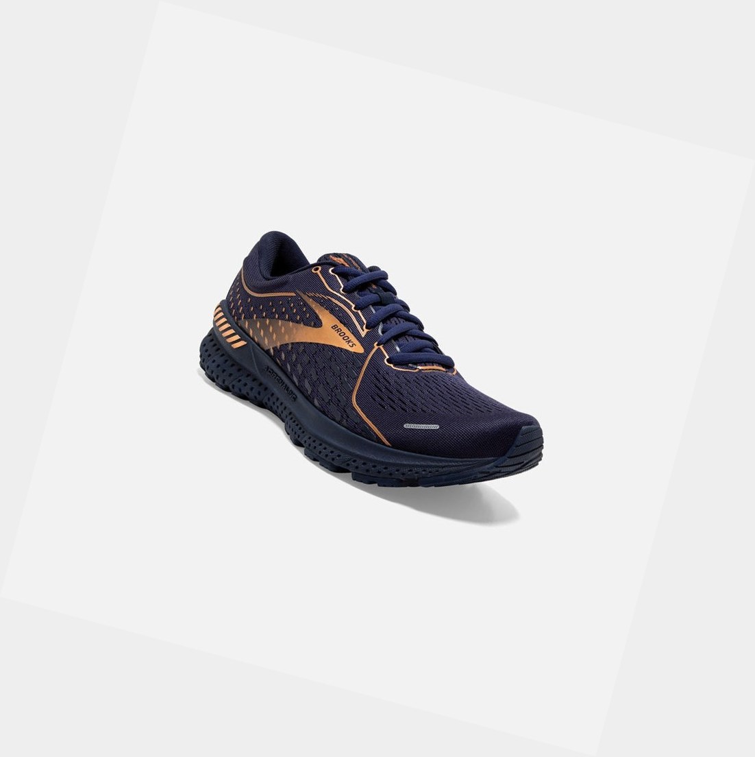 Scarpe Running Strada Donna Brooks Adrenaline GTS 21 Blu Marino Nere Rame | HGSTFY-579