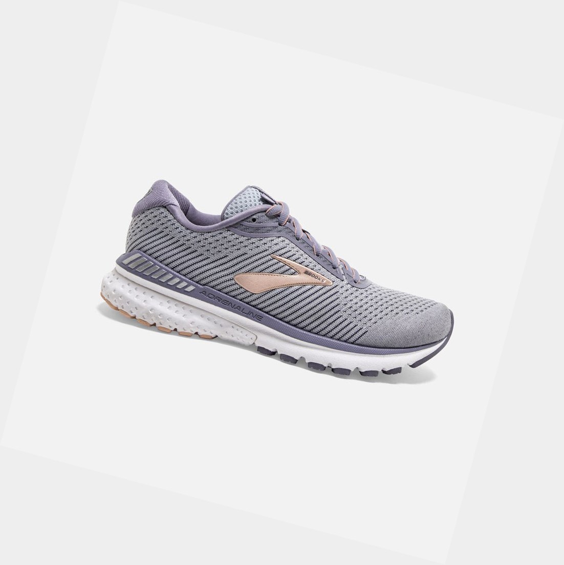 Scarpe Running Strada Donna Brooks Adrenaline GTS 20 Grigie Bianche | NGPEUV-281