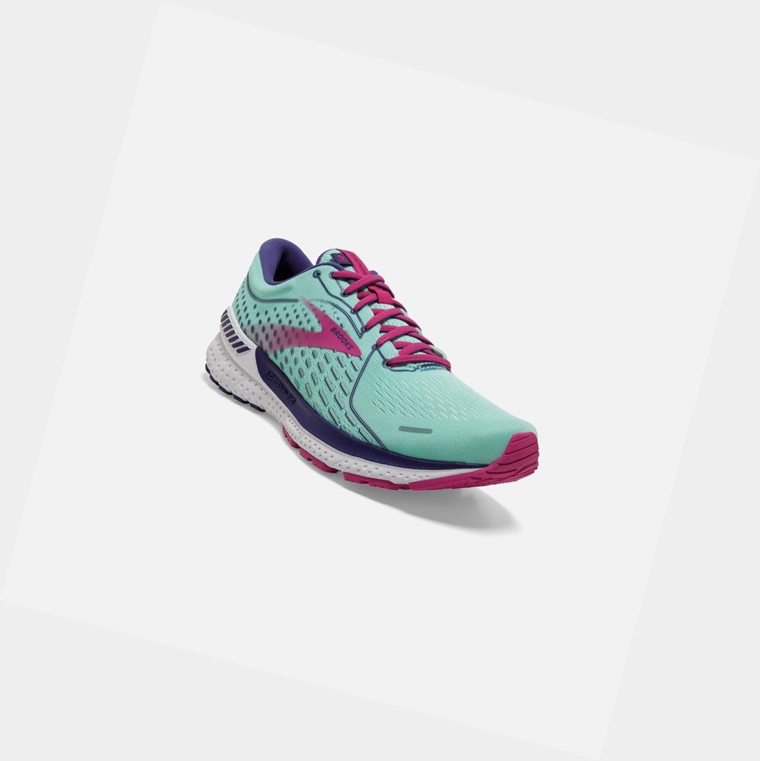Scarpe Running Strada Donna Brooks Adrenaline GTS 21 Blu Marino Blu Fucsia | OYZDQT-429