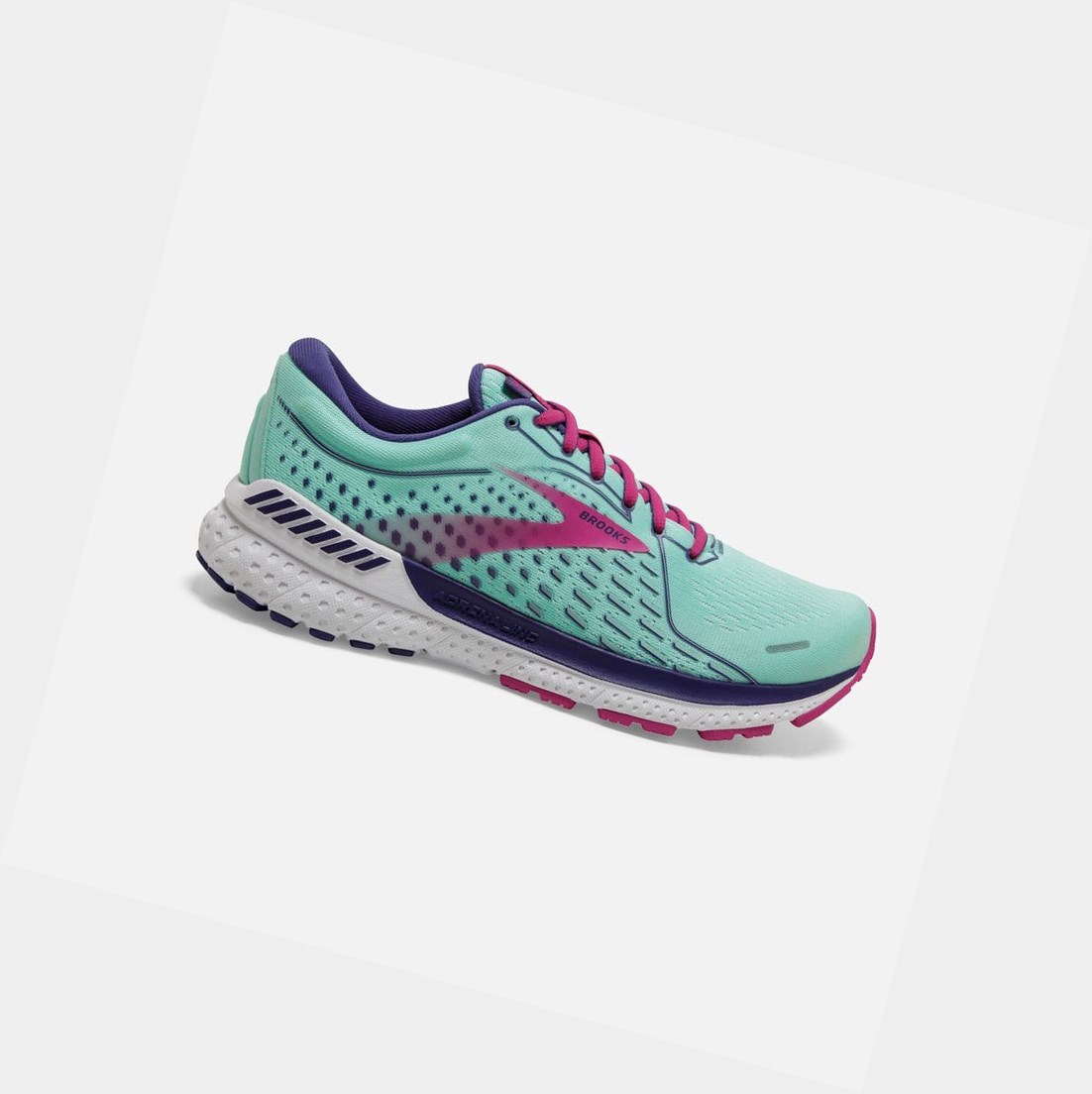 Scarpe Running Strada Donna Brooks Adrenaline GTS 21 Blu Marino Blu Fucsia | OYZDQT-429