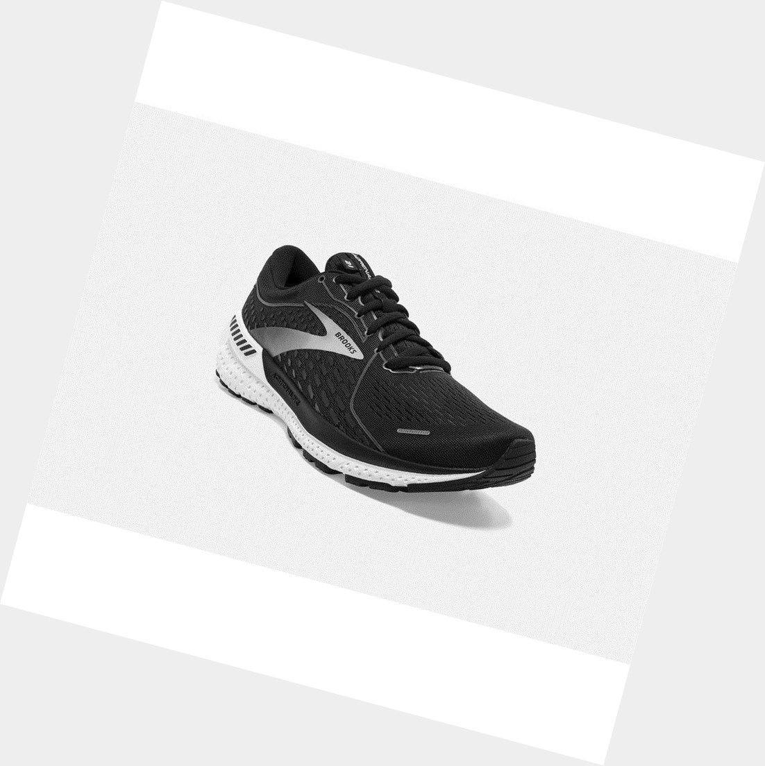 Scarpe Running Strada Donna Brooks Adrenaline GTS 21 Nere Bianche | RXFUPW-908