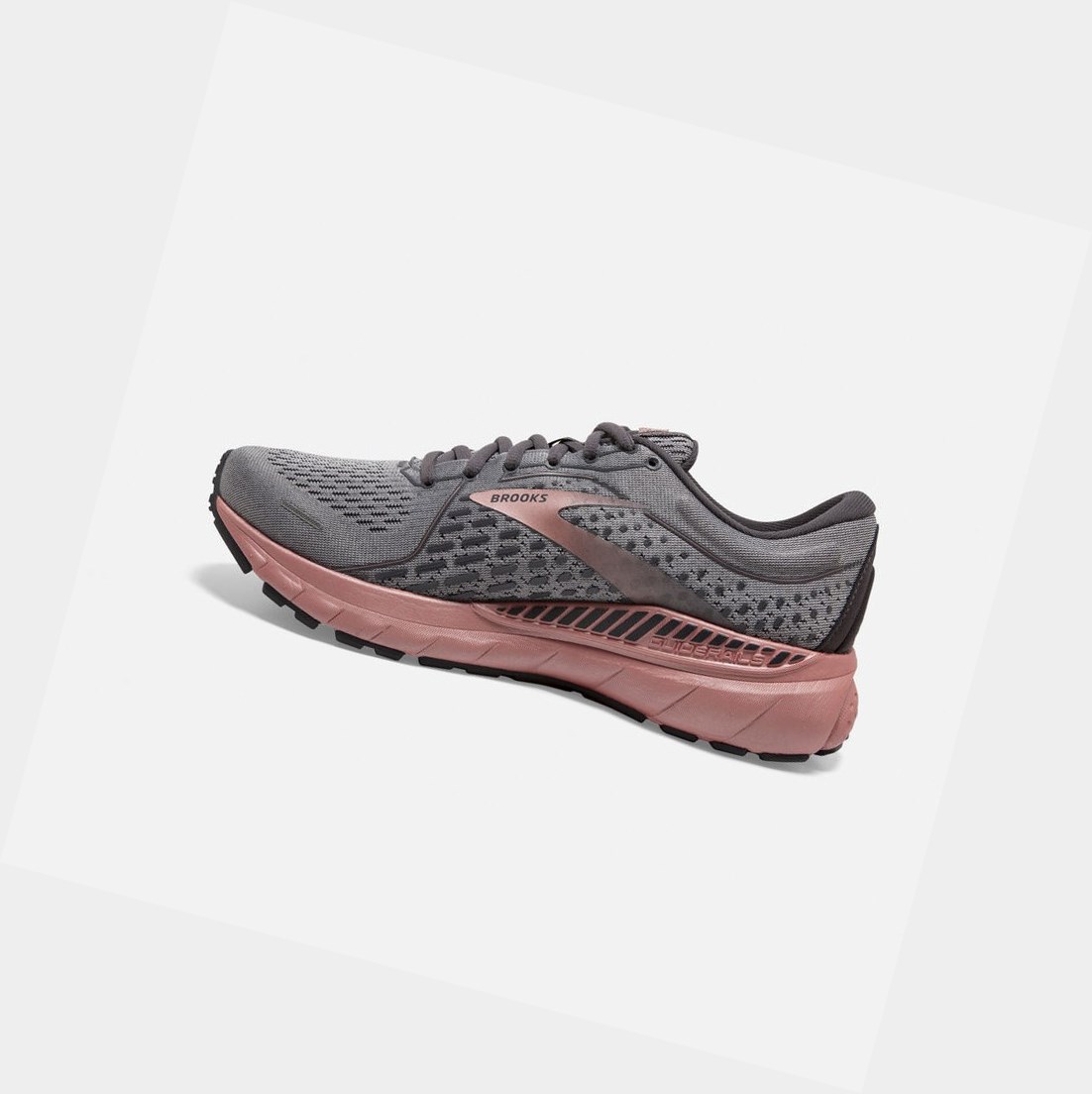 Scarpe Running Strada Donna Brooks Adrenaline GTS 21 Grigie Nere Rosa Oro | WLTYUA-327
