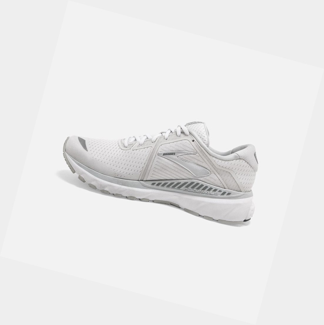 Scarpe Running Strada Donna Brooks Adrenaline GTS 20 Bianche Grigie Argento | YZFTKA-436