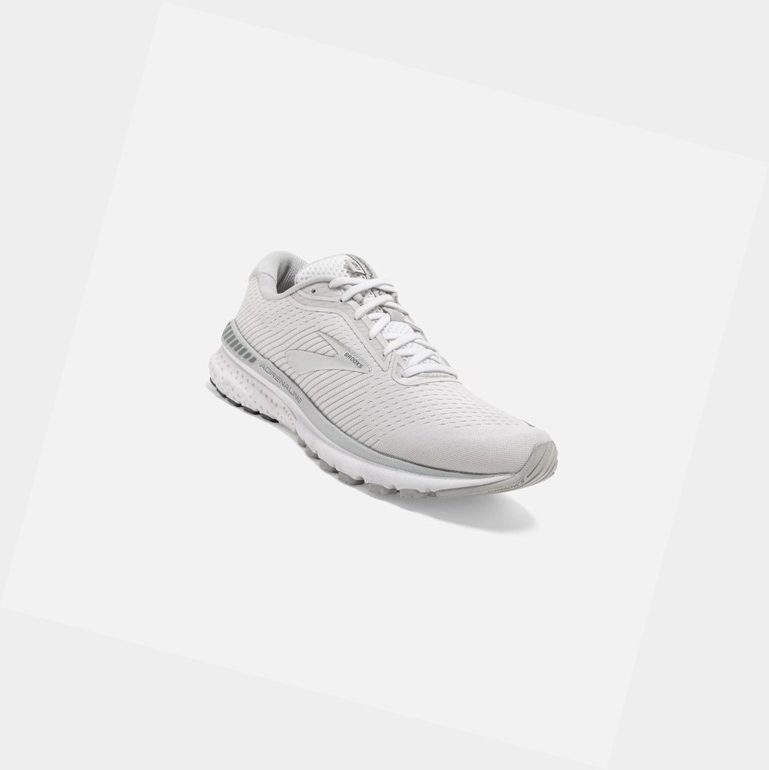 Scarpe Running Strada Donna Brooks Adrenaline GTS 20 Bianche Grigie Argento | YZFTKA-436