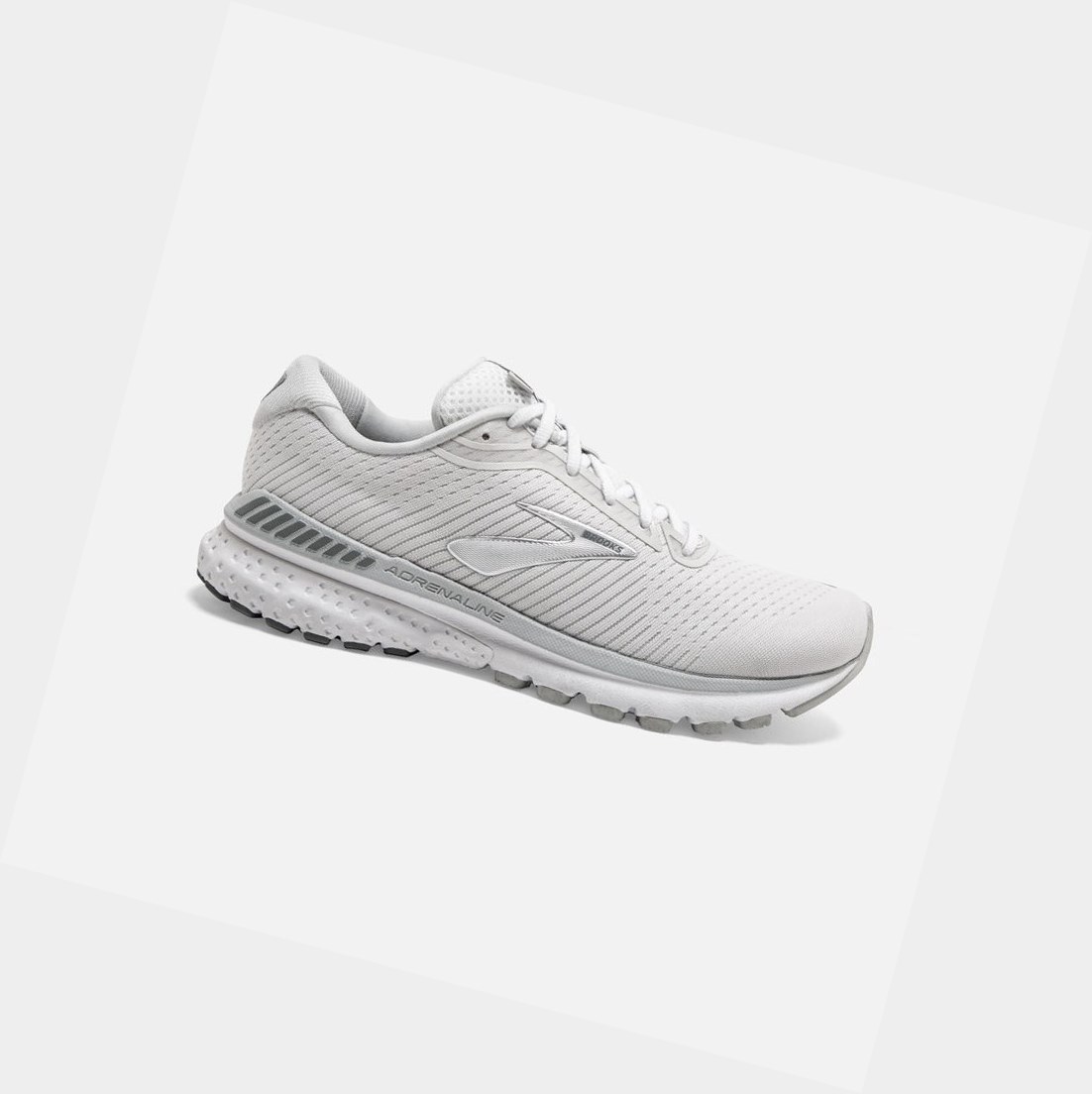 Scarpe Running Strada Donna Brooks Adrenaline GTS 20 Bianche Grigie Argento | YZFTKA-436