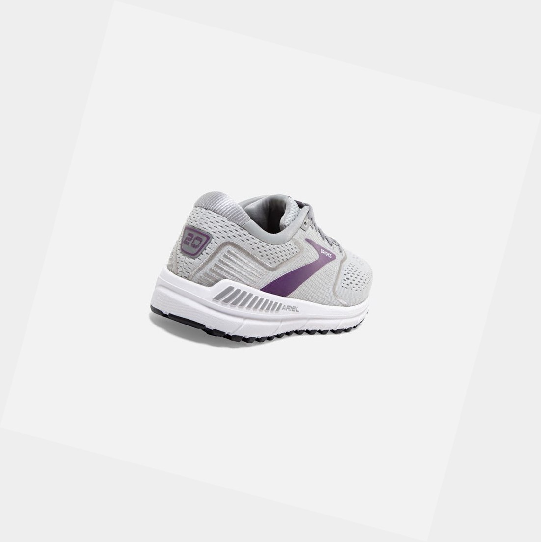 Scarpe Running Strada Donna Brooks Ariel '20 Oyster / Alloy / Grape | ALTDSX-945