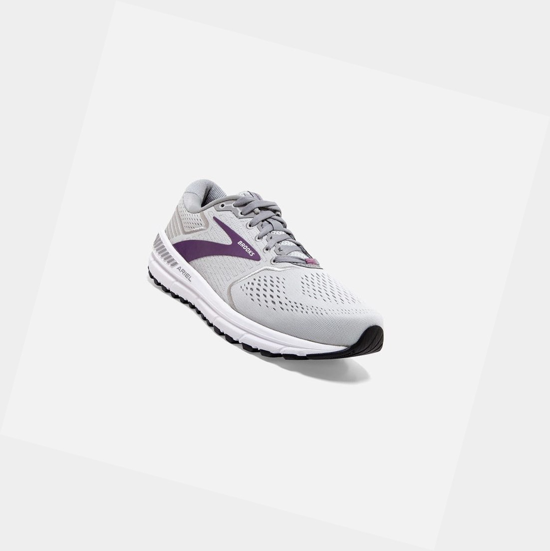 Scarpe Running Strada Donna Brooks Ariel '20 Oyster / Alloy / Grape | ALTDSX-945