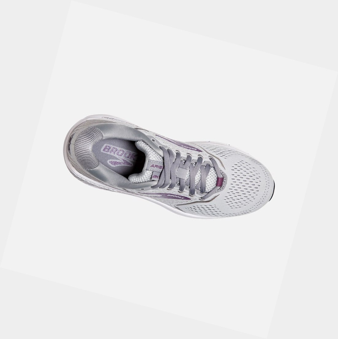Scarpe Running Strada Donna Brooks Ariel '20 Oyster / Alloy / Grape | ALTDSX-945