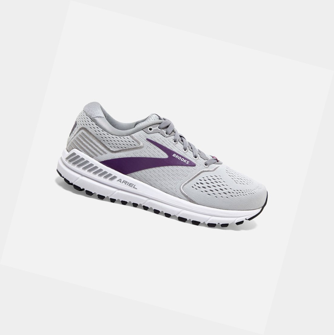 Scarpe Running Strada Donna Brooks Ariel \'20 Oyster / Alloy / Grape | ALTDSX-945