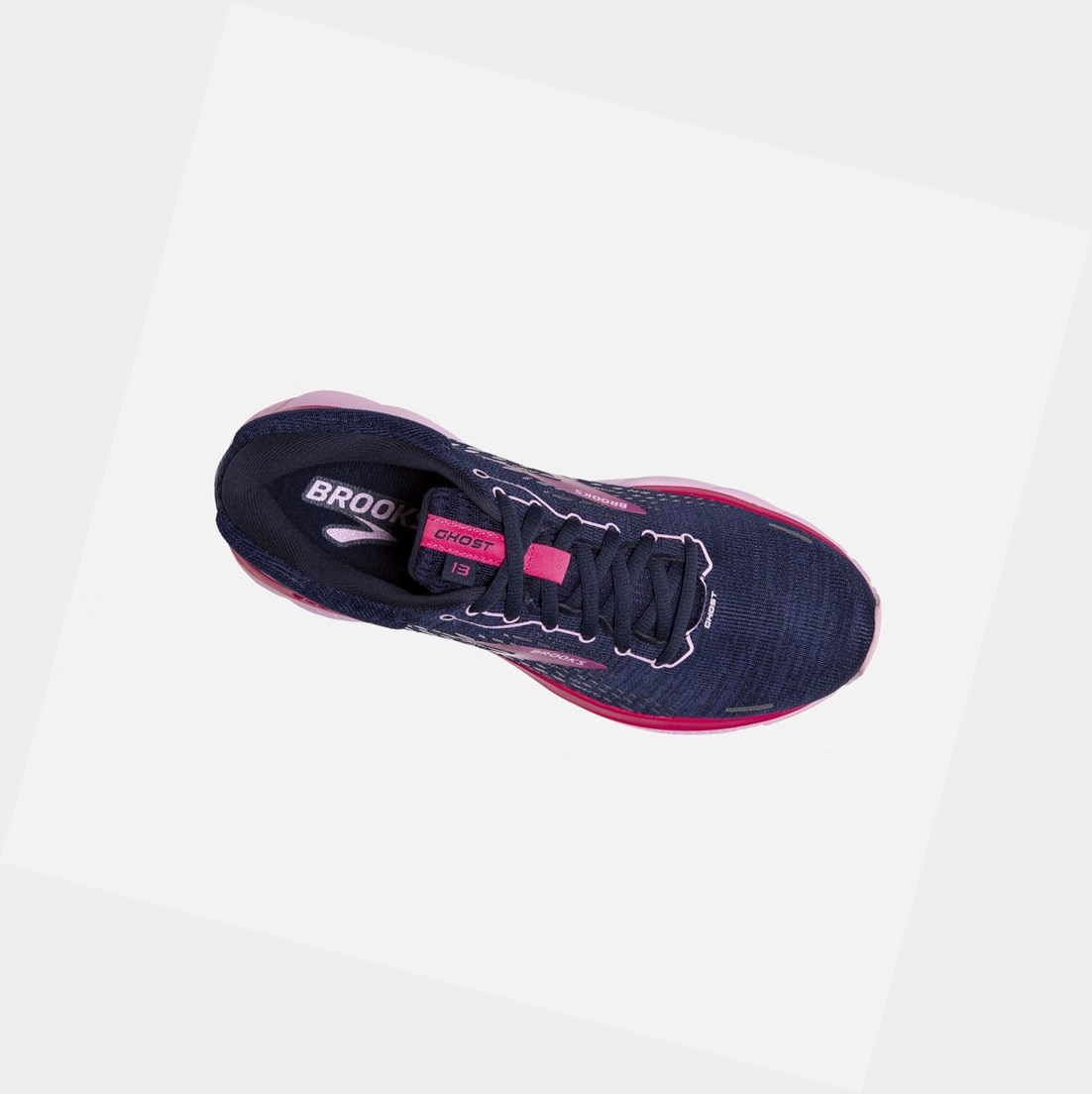 Scarpe Running Strada Donna Brooks Ghost 13 Peacoat / Lilac / Raspberry | HEYOFM-236