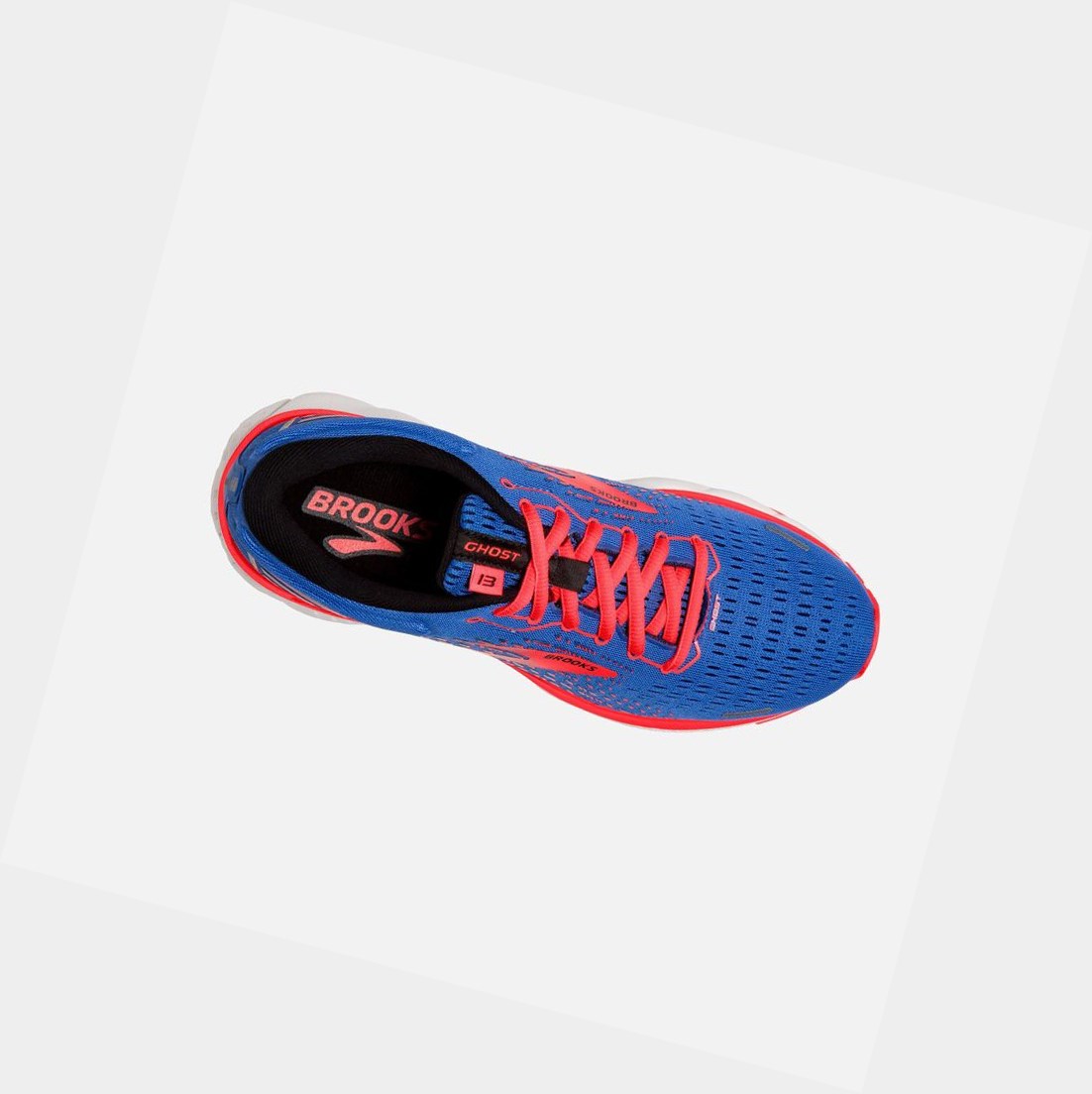 Scarpe Running Strada Donna Brooks Ghost 13 Blu Corallo Bianche | JTWHYP-825