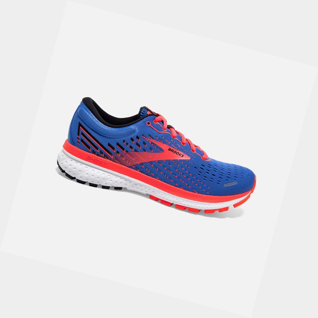 Scarpe Running Strada Donna Brooks Ghost 13 Blu Corallo Bianche | JTWHYP-825
