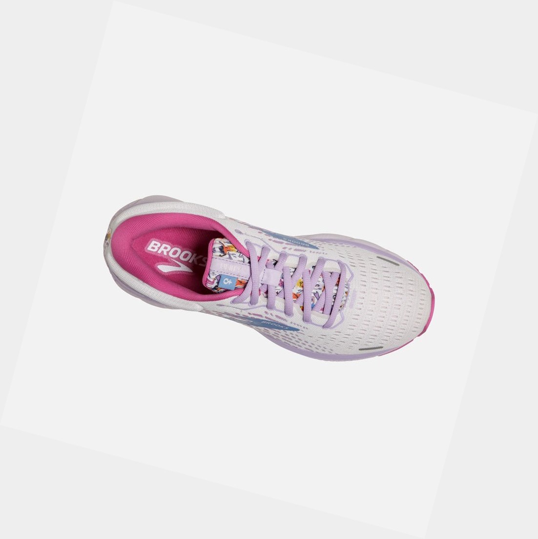 Scarpe Running Strada Donna Brooks Ghost 13 Bianche Rosa | ZTRIVX-531