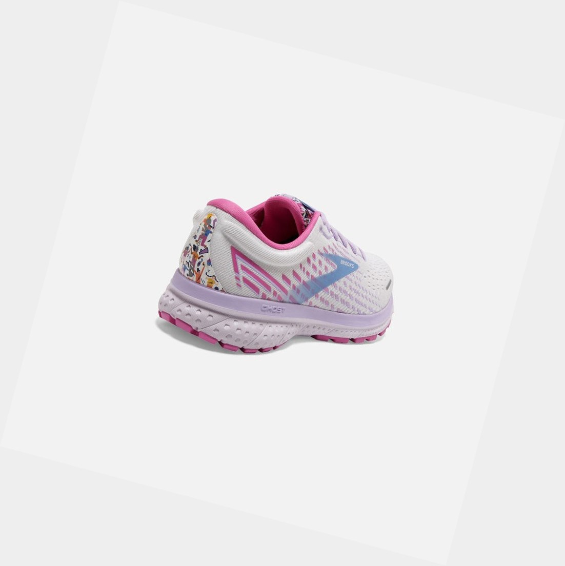 Scarpe Running Strada Donna Brooks Ghost 13 Bianche Rosa | ZTRIVX-531