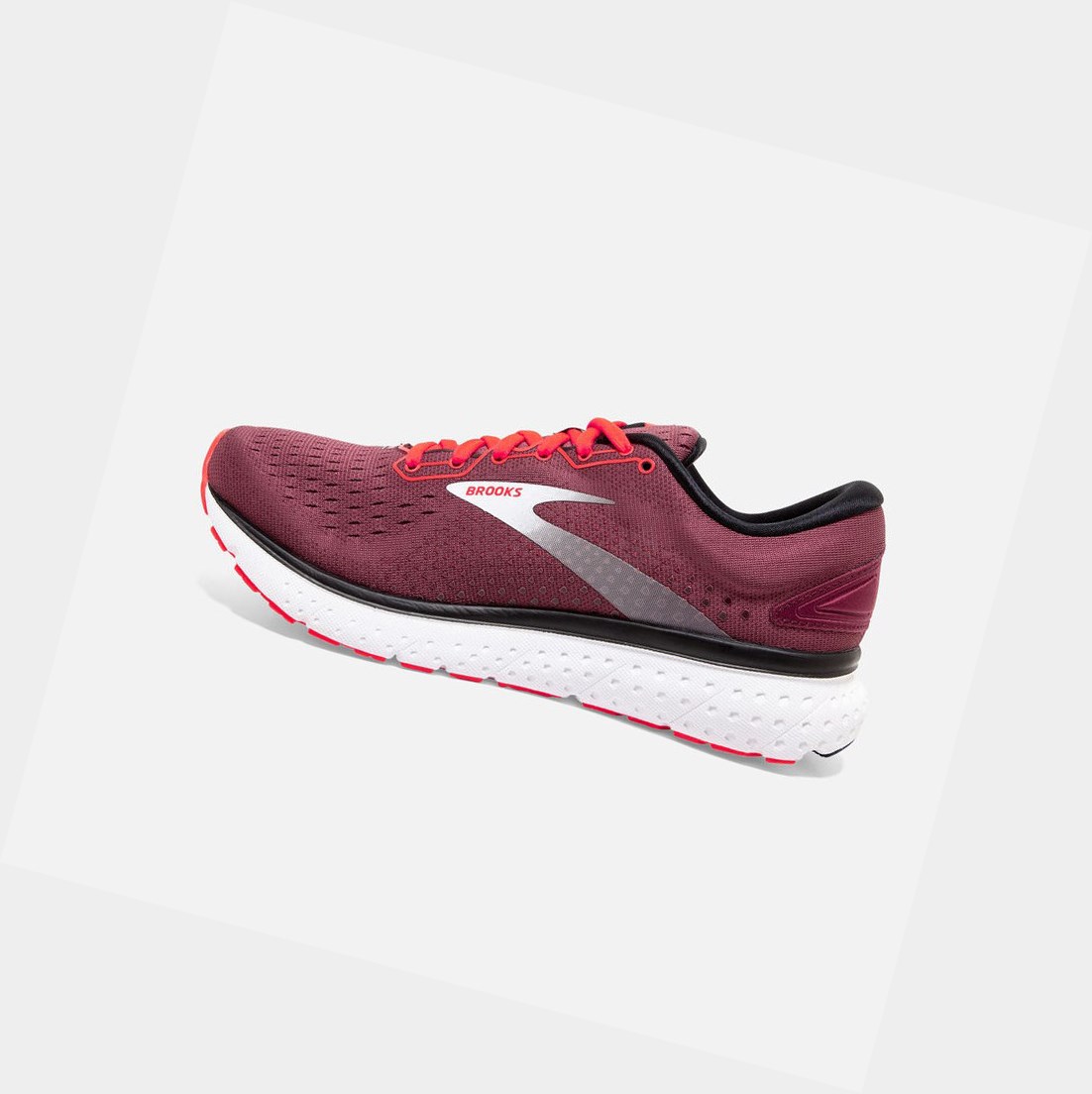 Scarpe Running Strada Donna Brooks Glycerin 18 Corallo Bianche | AMJUOQ-536