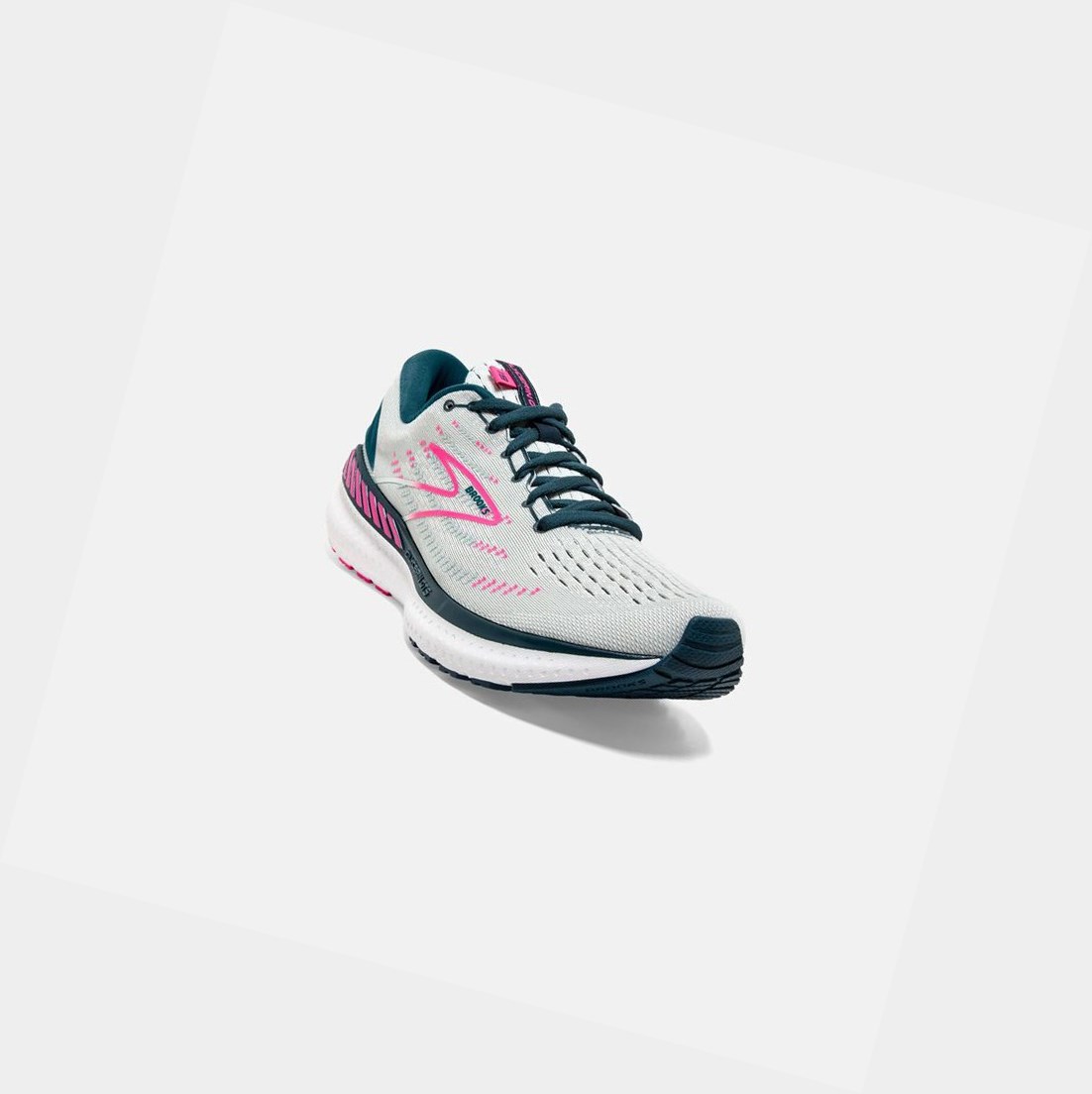 Scarpe Running Strada Donna Brooks Glycerin GTS 19 Blu Marino Rosa | CJIGPH-846