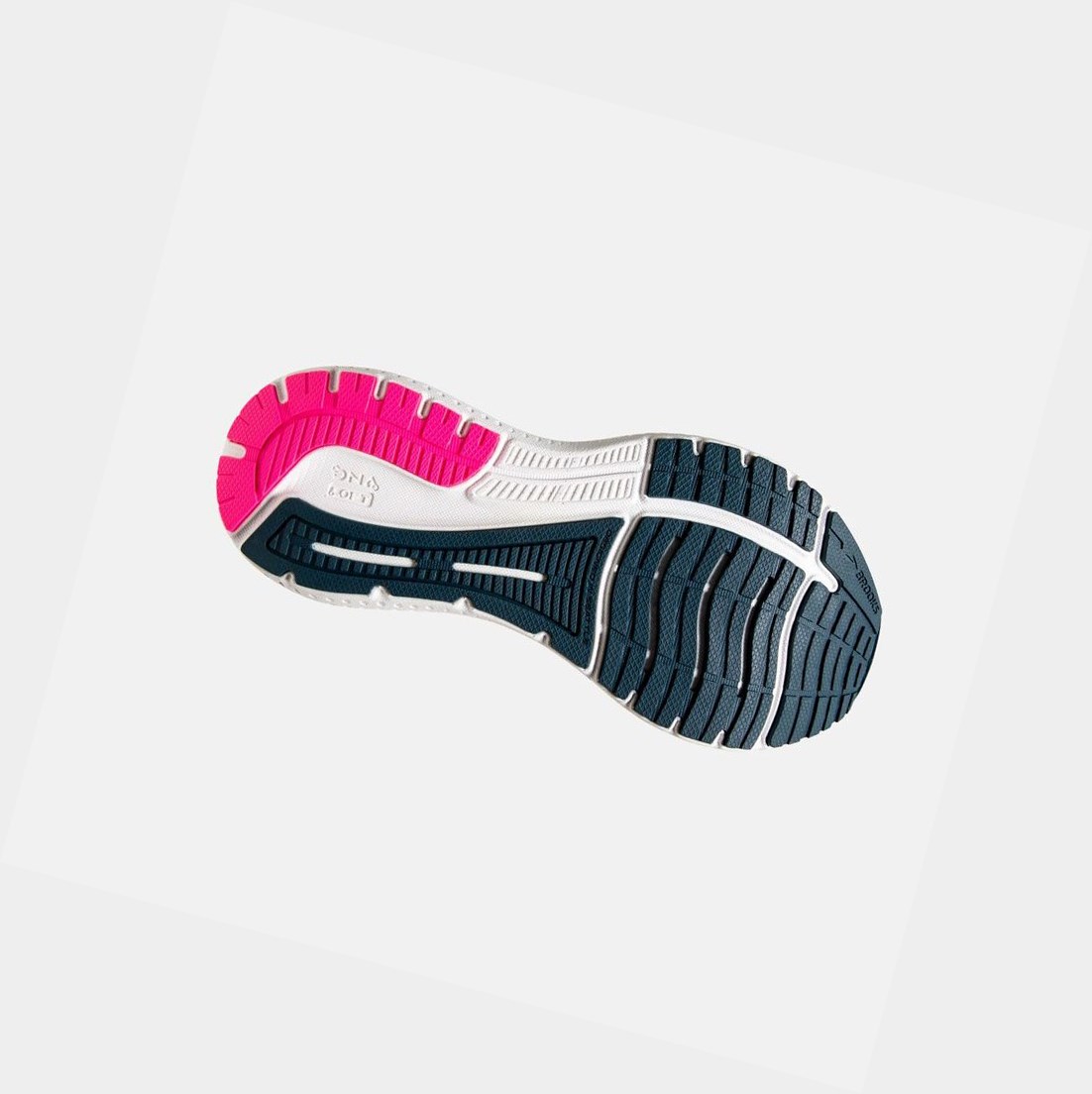 Scarpe Running Strada Donna Brooks Glycerin GTS 19 Blu Marino Rosa | CJIGPH-846