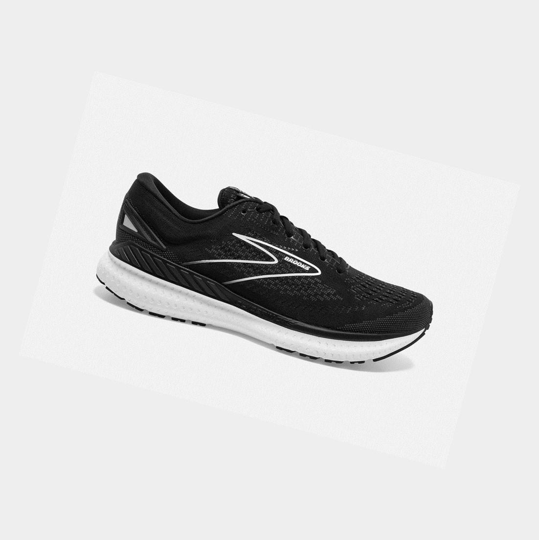 Scarpe Running Strada Donna Brooks Glycerin GTS 19 Nere Bianche | GUYMHA-687