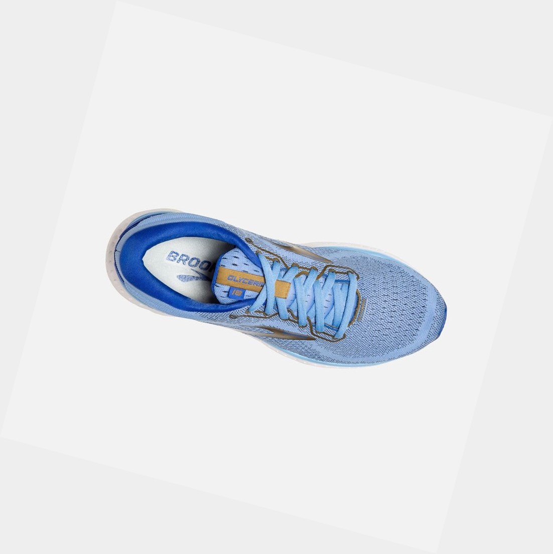 Scarpe Running Strada Donna Brooks Glycerin 18 Blu Oro | MAEJQN-645