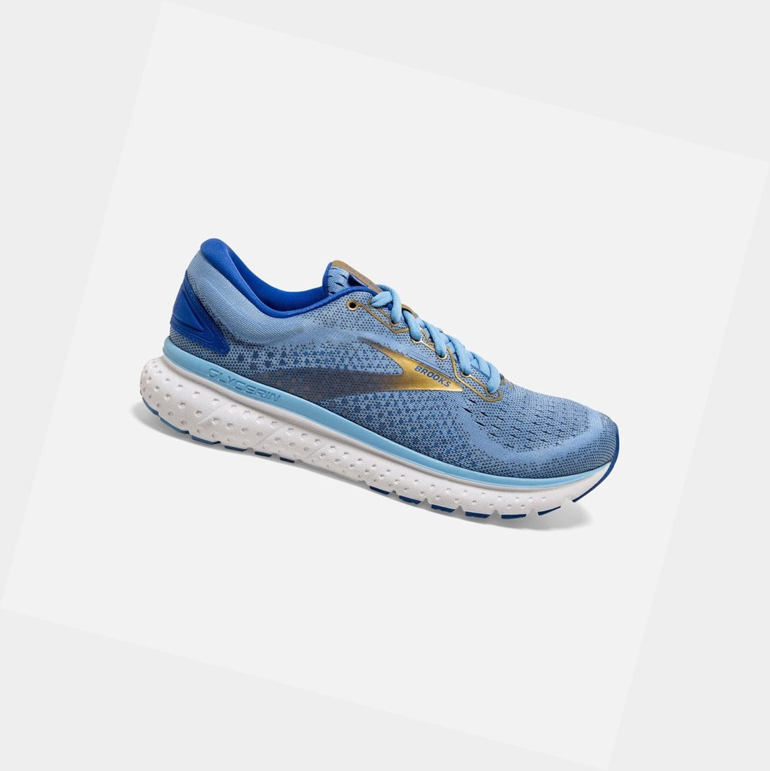Scarpe Running Strada Donna Brooks Glycerin 18 Blu Oro | MAEJQN-645