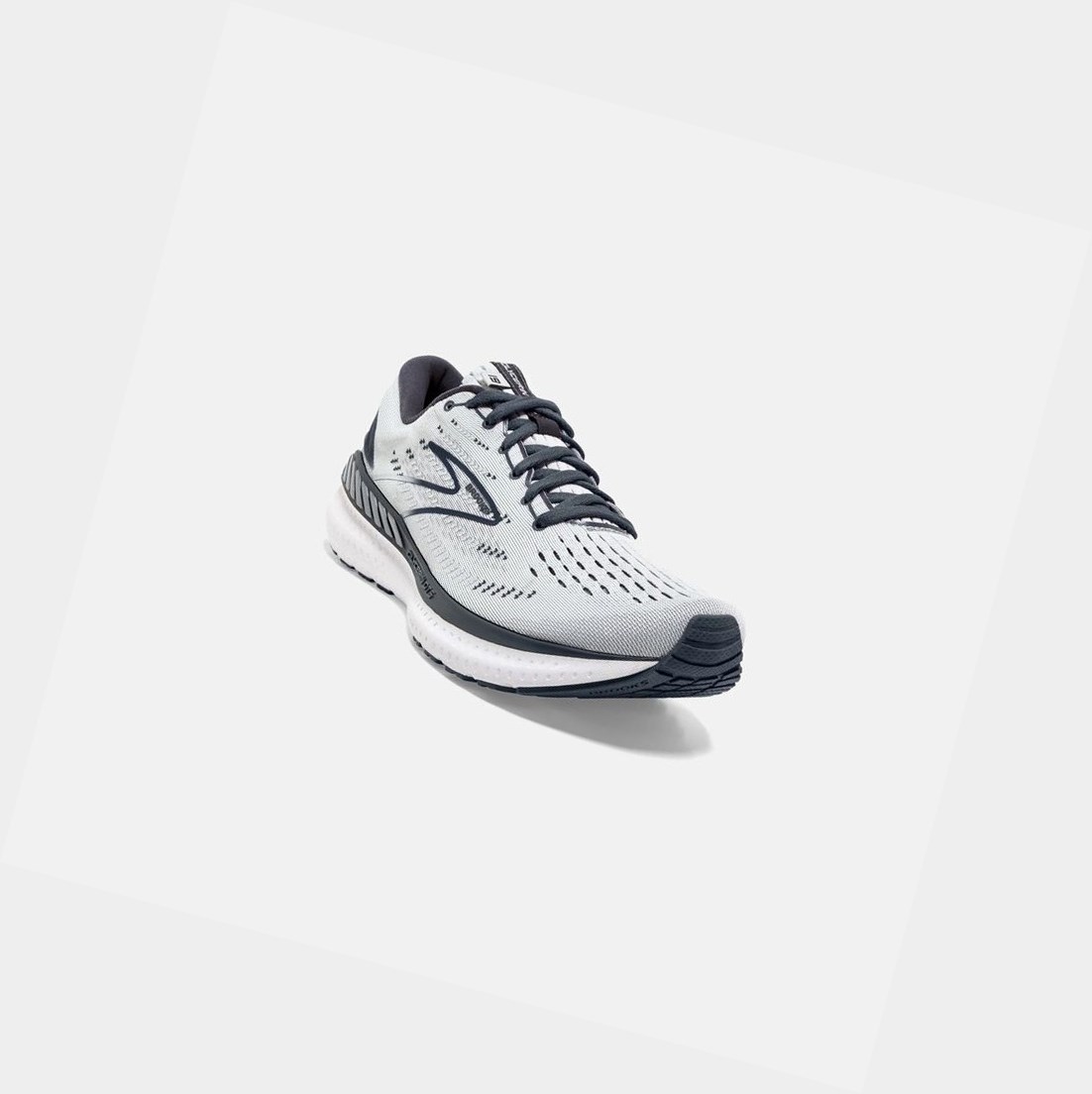 Scarpe Running Strada Donna Brooks Glycerin GTS 19 Grigie Bianche | MESCLG-948