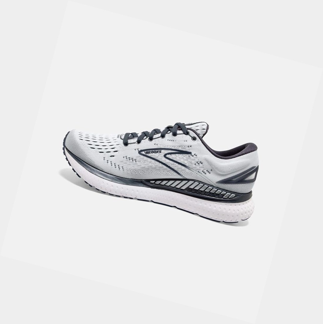Scarpe Running Strada Donna Brooks Glycerin GTS 19 Grigie Bianche | MESCLG-948