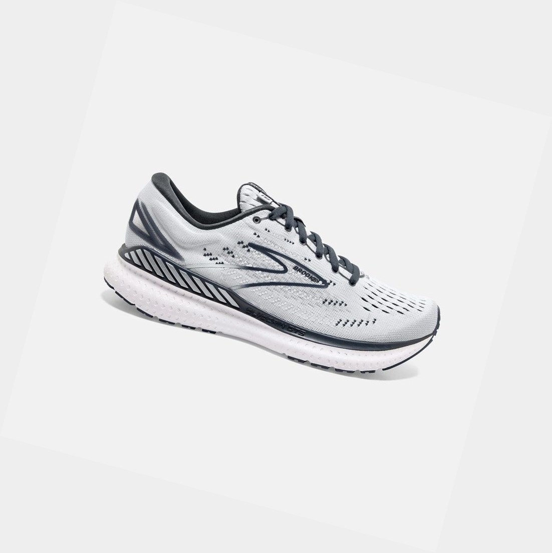 Scarpe Running Strada Donna Brooks Glycerin GTS 19 Grigie Bianche | MESCLG-948