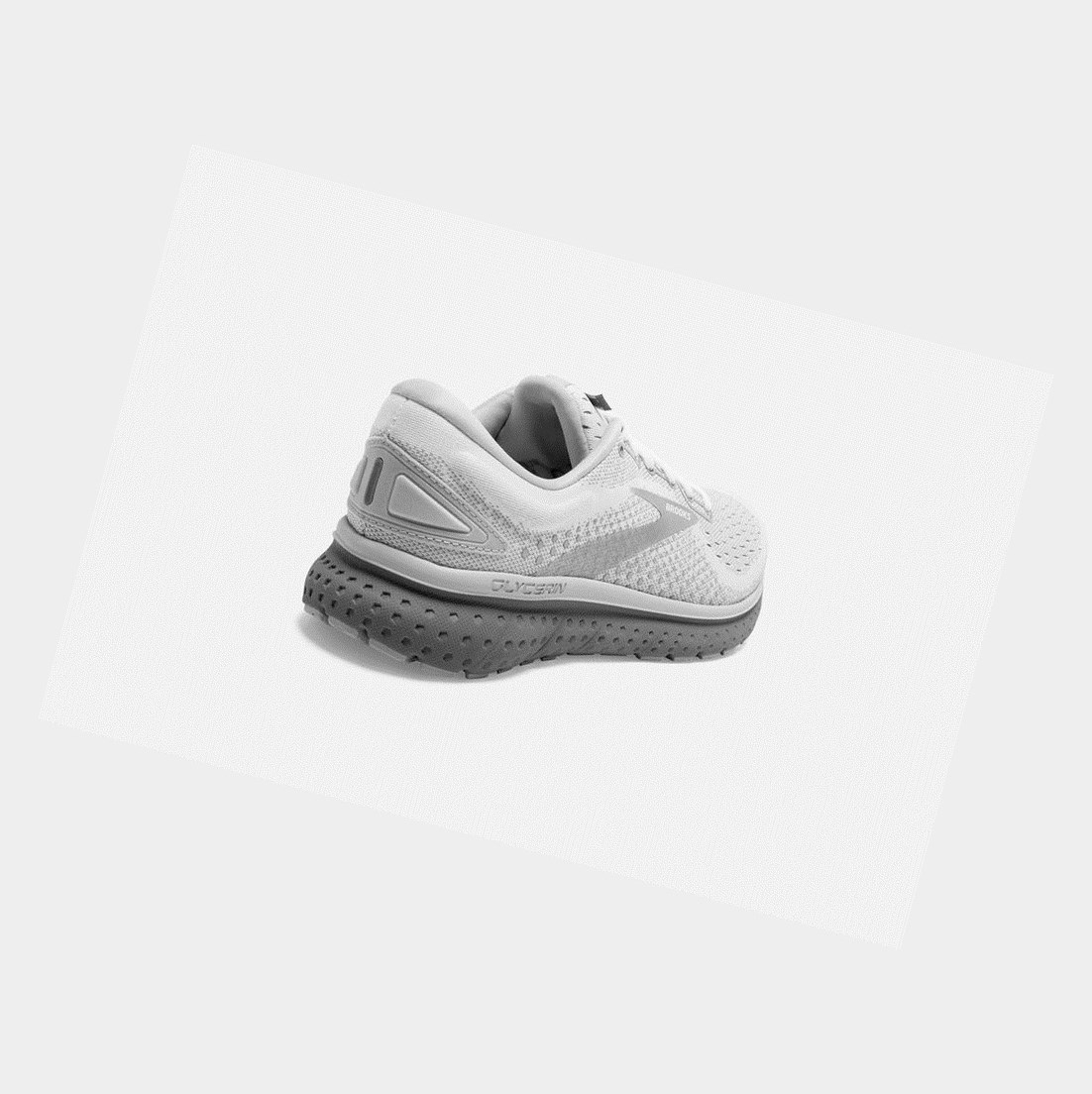Scarpe Running Strada Donna Brooks Glycerin 18 Bianche Grigie | UAIRHW-356