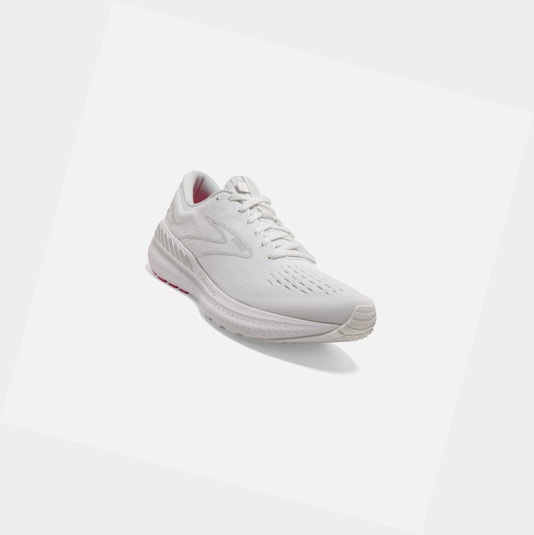 Scarpe Running Strada Donna Brooks Glycerin GTS 19 White-Pink / Luna Rock | VEFLUP-307