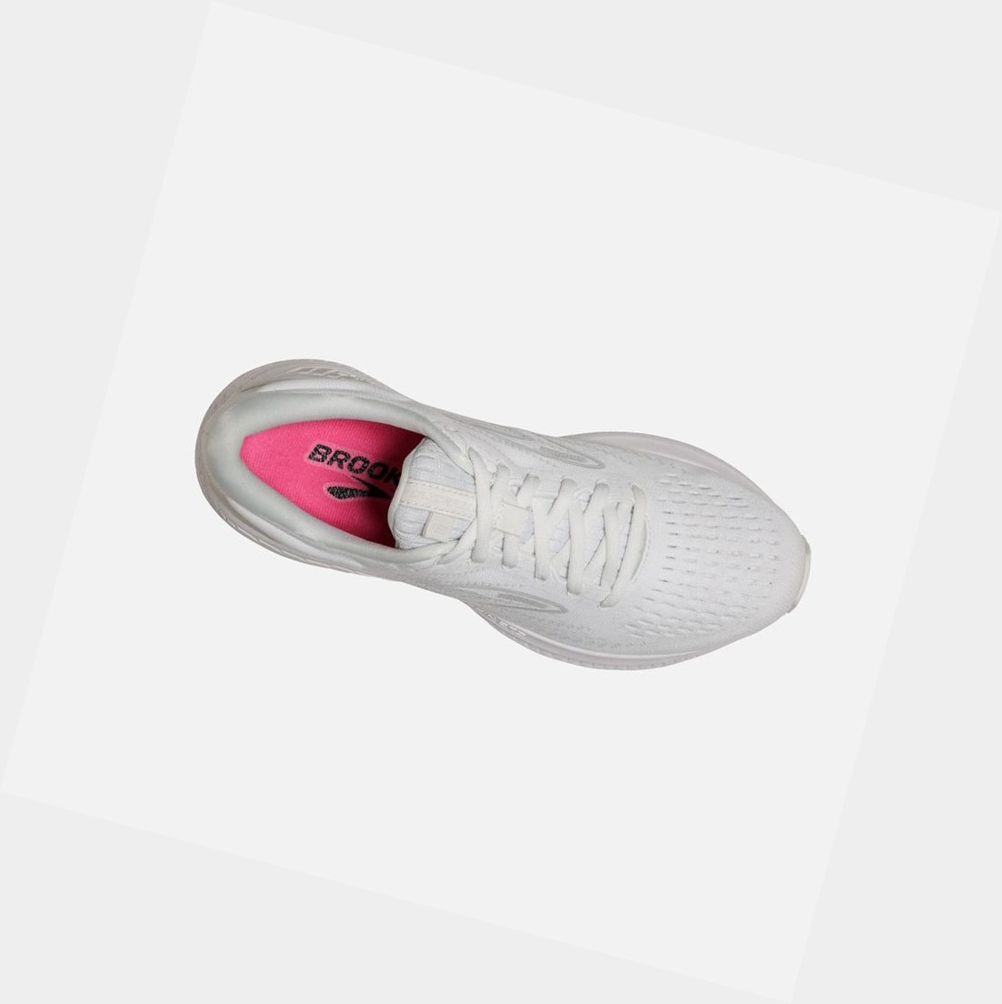 Scarpe Running Strada Donna Brooks Glycerin GTS 19 White-Pink / Luna Rock | VEFLUP-307