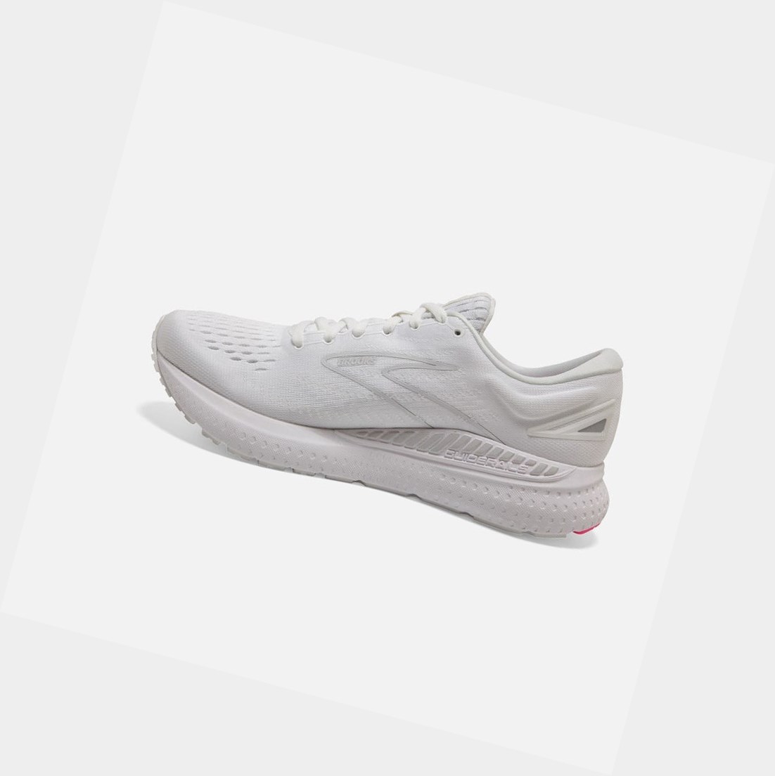 Scarpe Running Strada Donna Brooks Glycerin GTS 19 White-Pink / Luna Rock | VEFLUP-307
