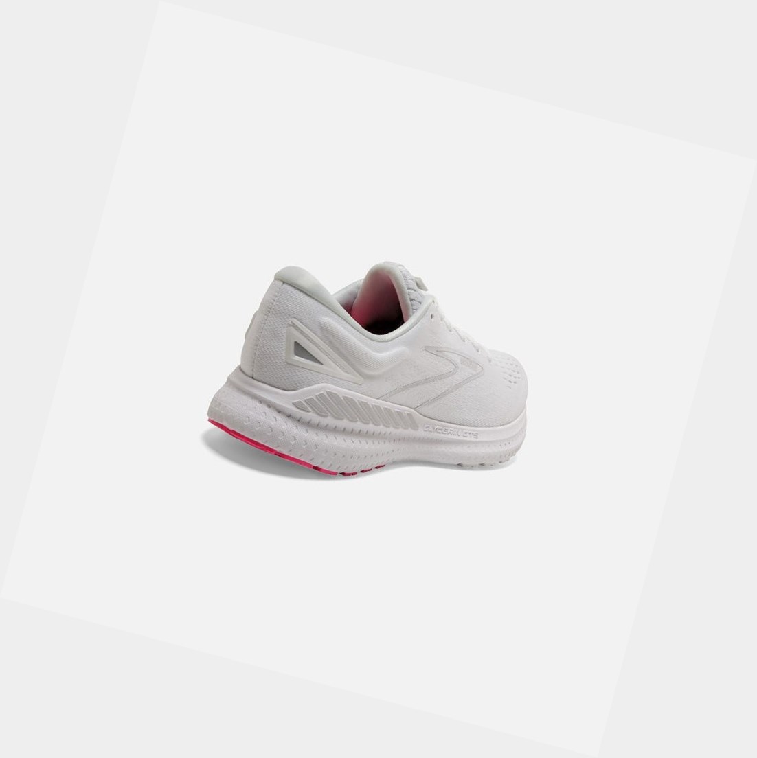 Scarpe Running Strada Donna Brooks Glycerin GTS 19 White-Pink / Luna Rock | VEFLUP-307