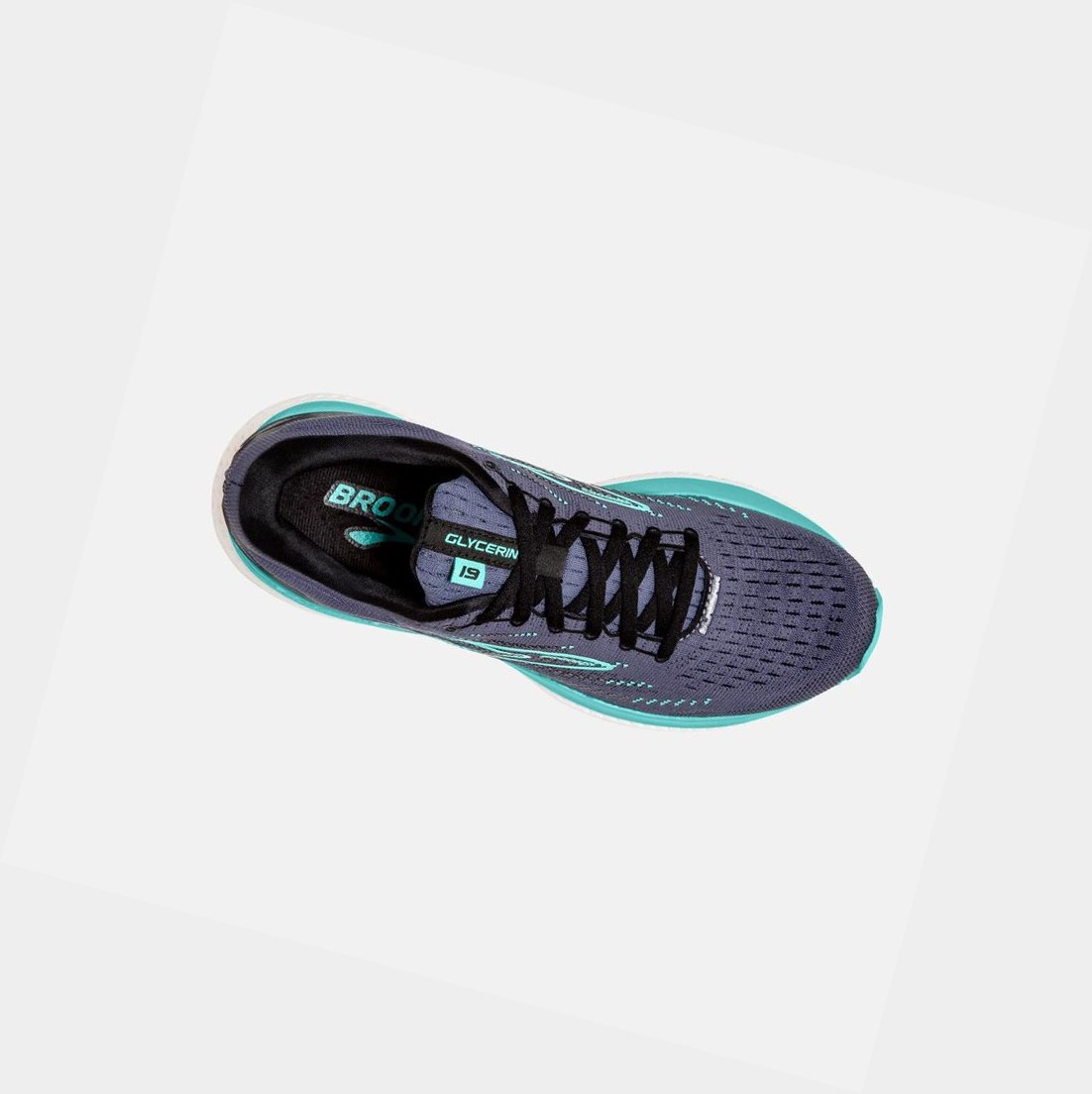 Scarpe Running Strada Donna Brooks Glycerin 19 Nere Blu | ZOXVPH-541