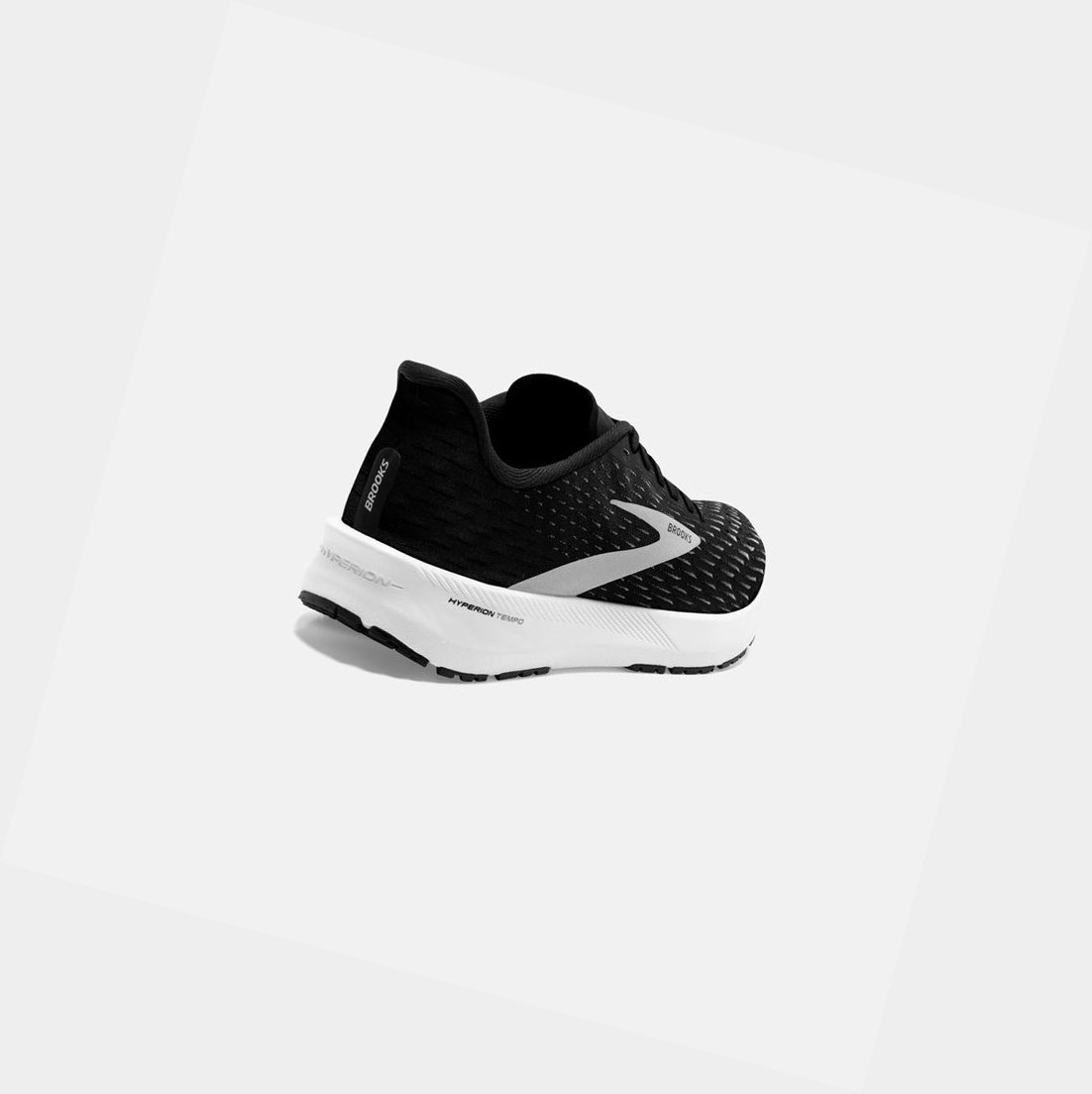 Scarpe Running Strada Donna Brooks Hyperion Tempo Nere Argento Bianche | EVWYTS-248