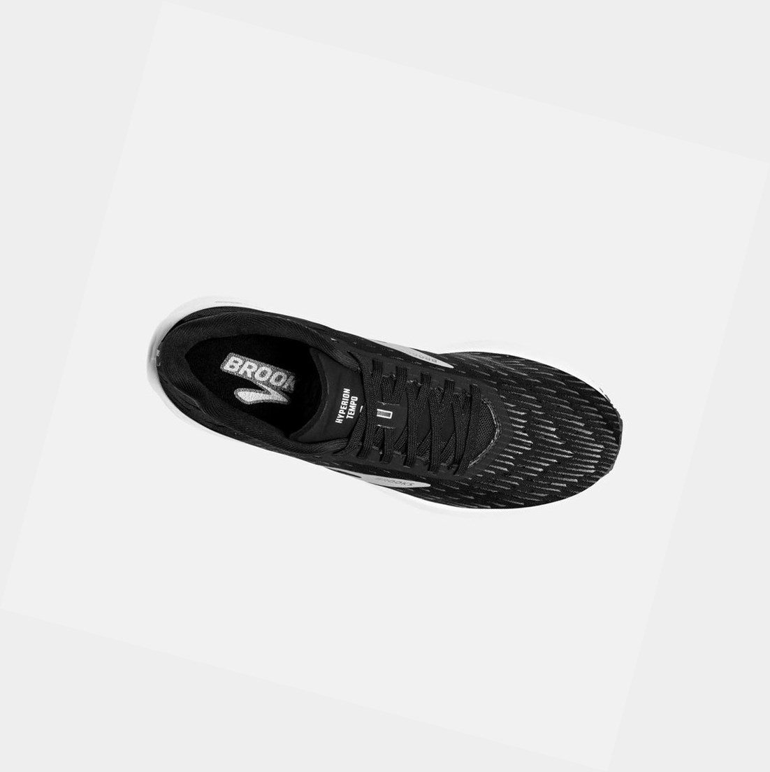 Scarpe Running Strada Donna Brooks Hyperion Tempo Nere Argento Bianche | EVWYTS-248