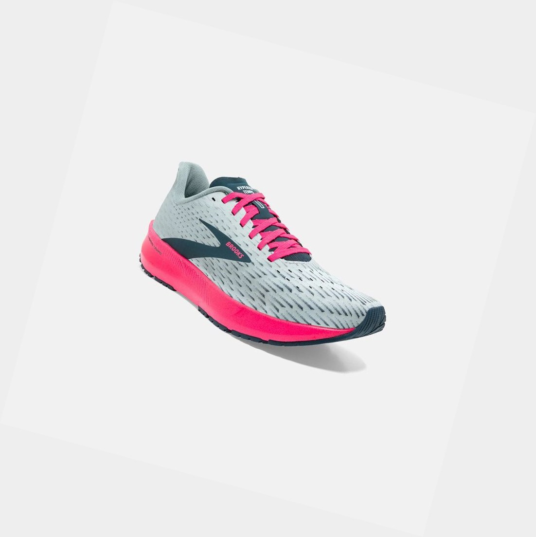 Scarpe Running Strada Donna Brooks Hyperion Tempo Blu Marino Rosa | XKOPVC-319