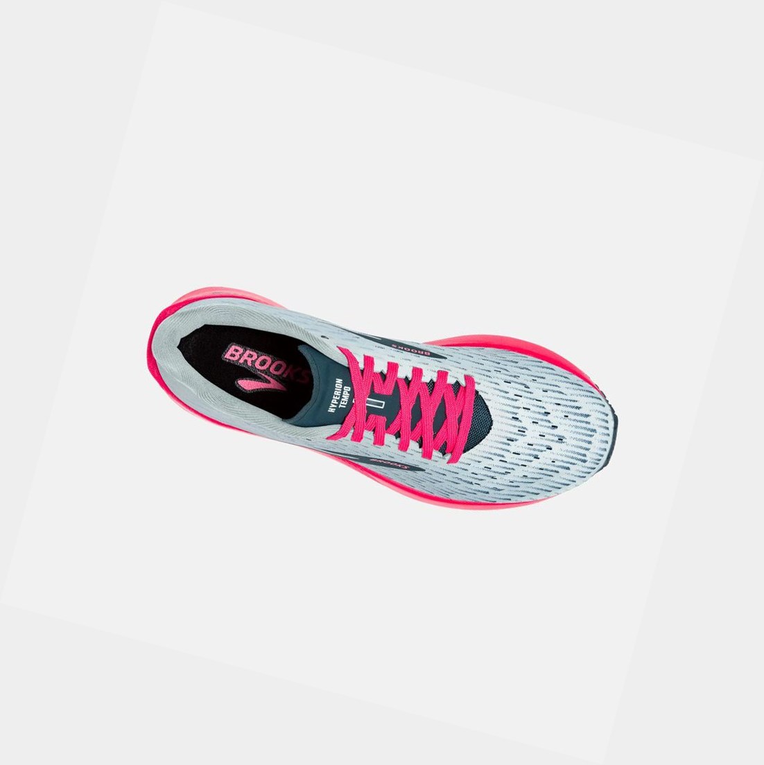 Scarpe Running Strada Donna Brooks Hyperion Tempo Blu Marino Rosa | XKOPVC-319