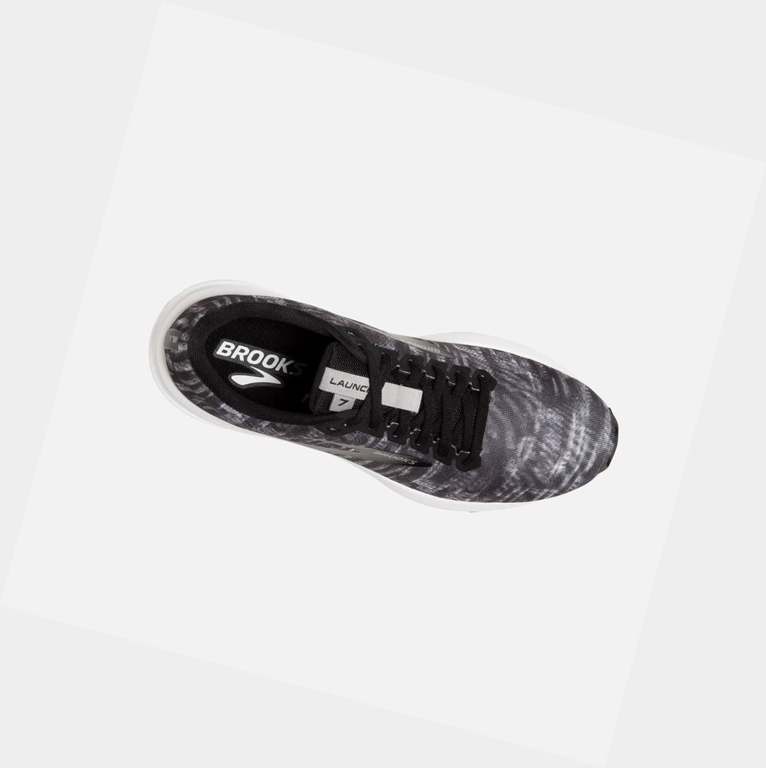 Scarpe Running Strada Donna Brooks Launch 7 Nere Grigie Bianche | DBIKQH-201