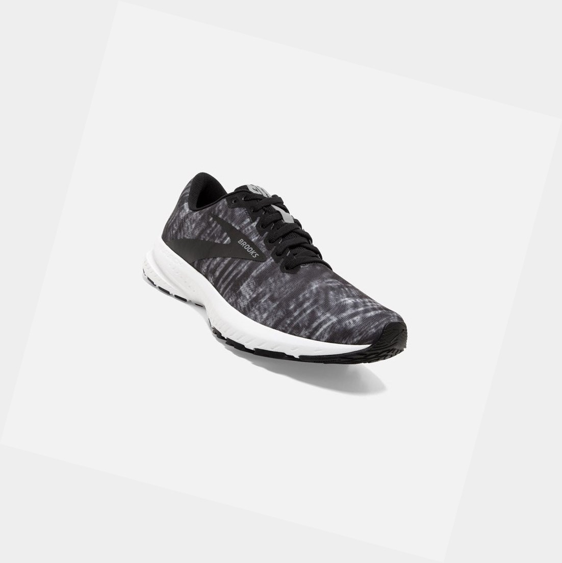 Scarpe Running Strada Donna Brooks Launch 7 Nere Grigie Bianche | DBIKQH-201