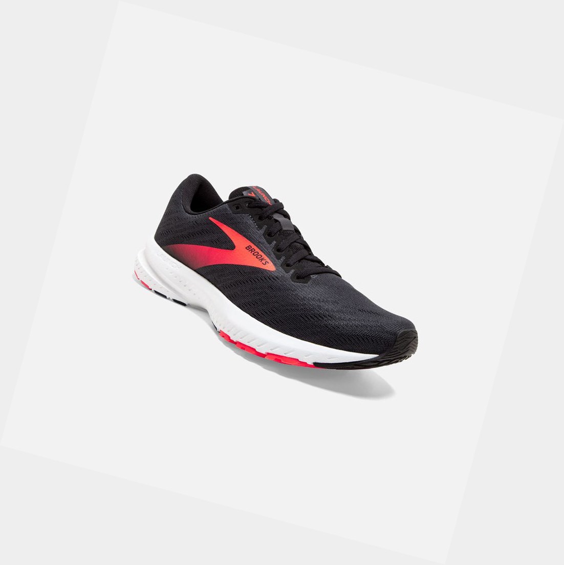 Scarpe Running Strada Donna Brooks Launch 7 Nere Corallo | EAPVTI-175