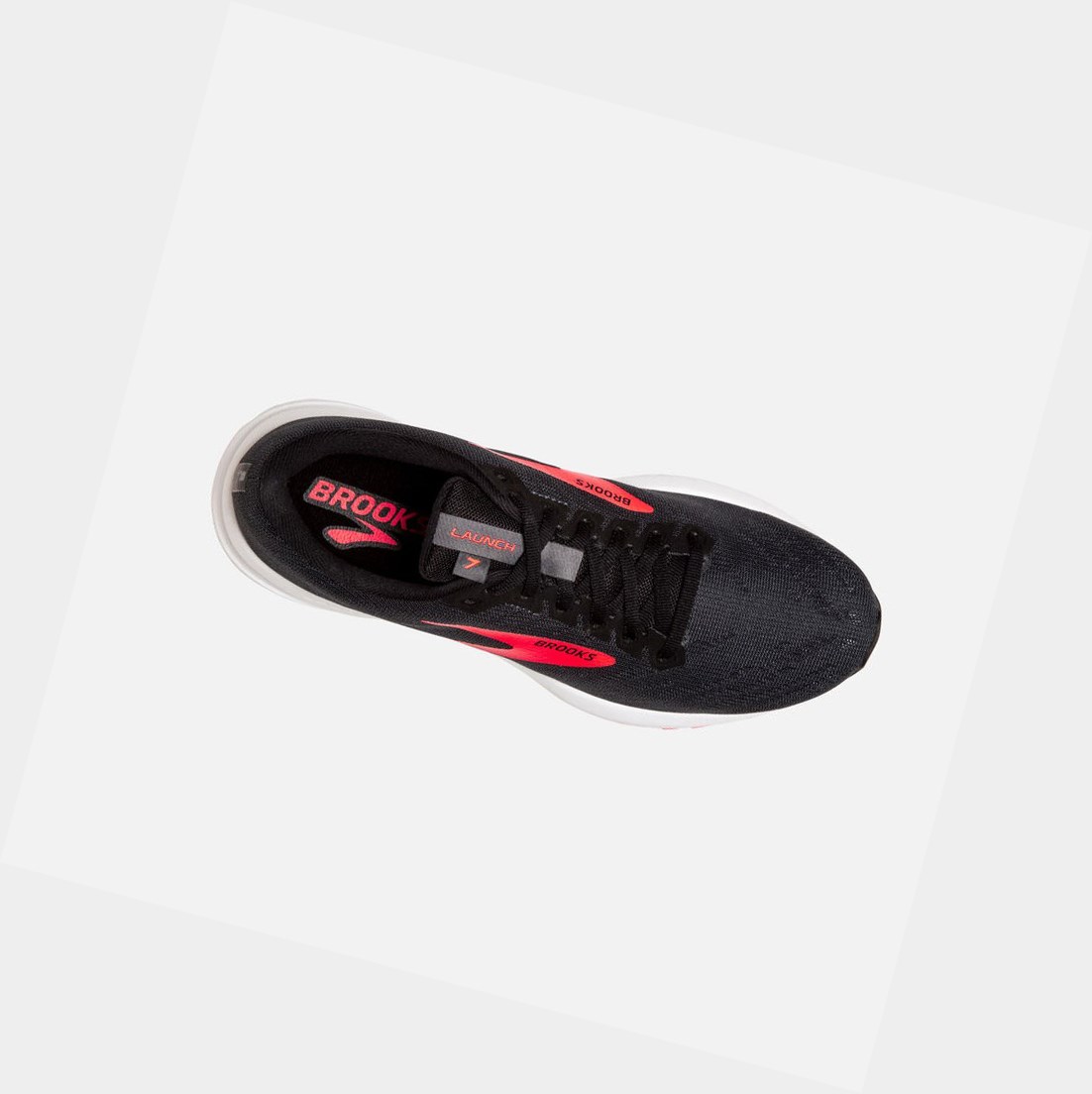 Scarpe Running Strada Donna Brooks Launch 7 Nere Corallo | EAPVTI-175