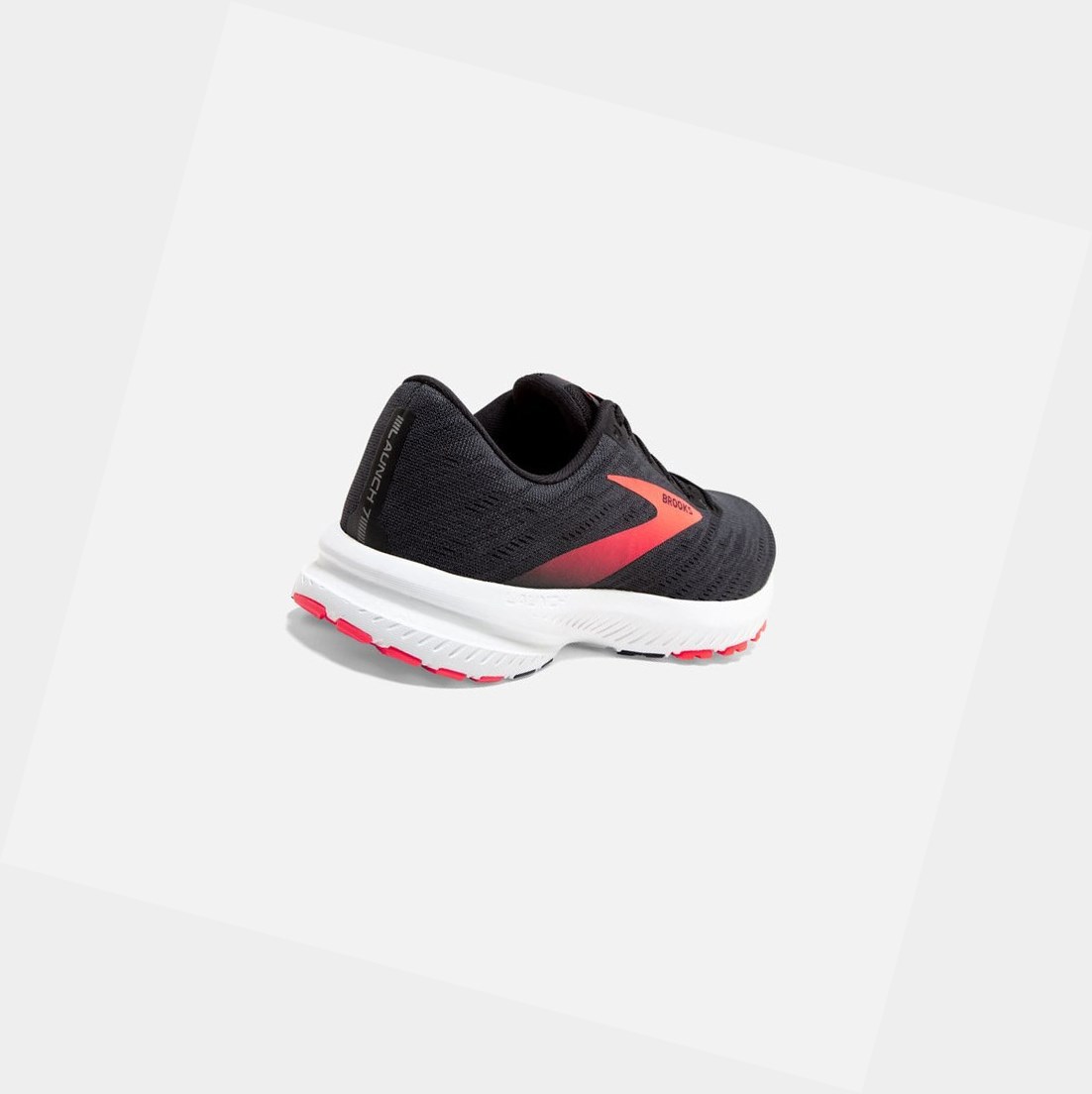 Scarpe Running Strada Donna Brooks Launch 7 Nere Corallo | EAPVTI-175
