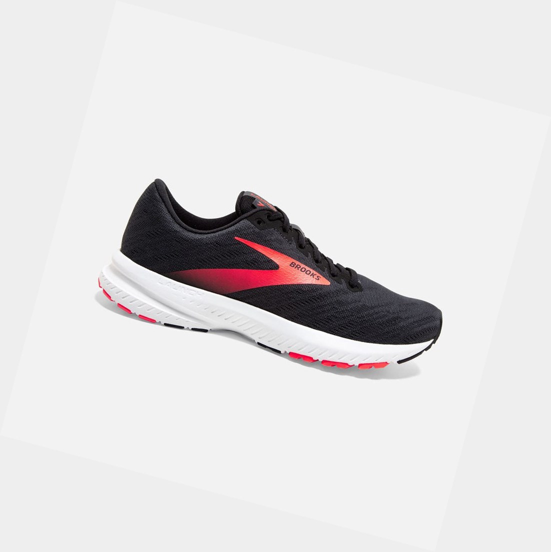 Scarpe Running Strada Donna Brooks Launch 7 Nere Corallo | EAPVTI-175