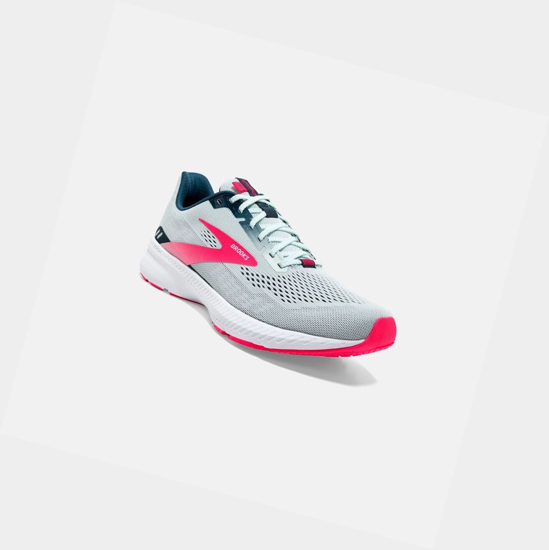 Scarpe Running Strada Donna Brooks Launch 8 Blu Marino Rosa | LYMXJA-435