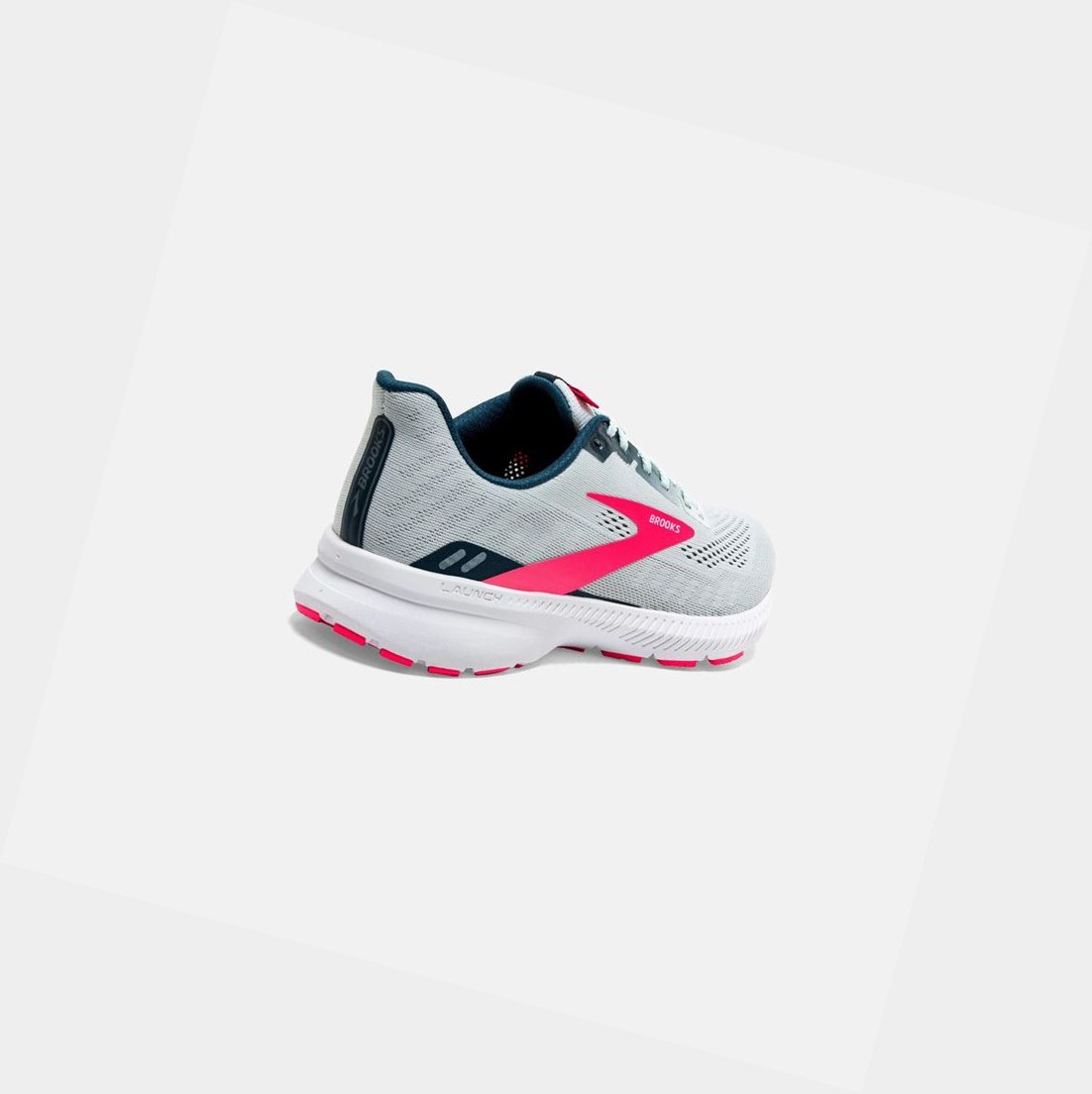 Scarpe Running Strada Donna Brooks Launch 8 Blu Marino Rosa | LYMXJA-435