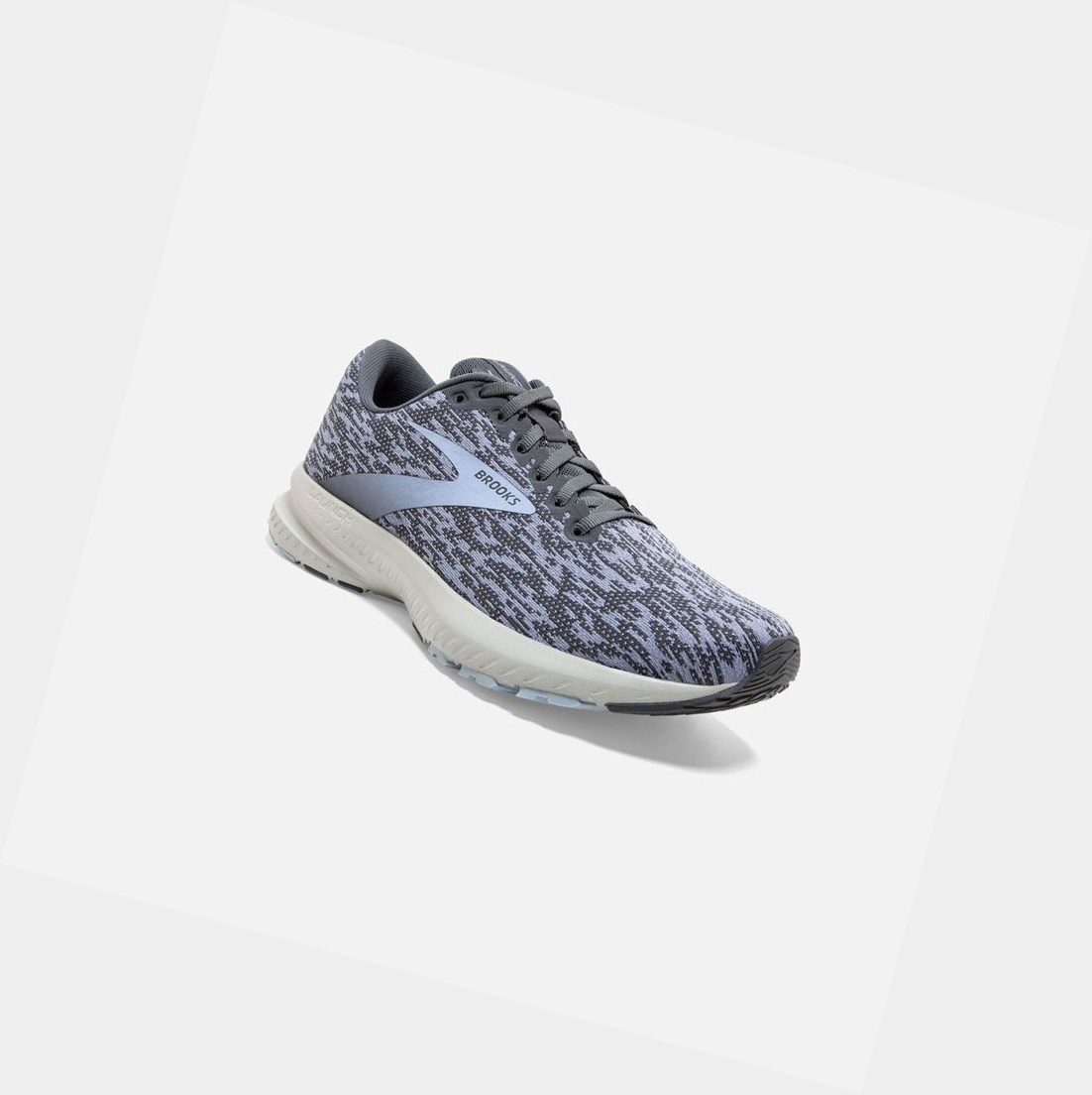 Scarpe Running Strada Donna Brooks Launch 7 Grigie Blu | NOLHZI-895