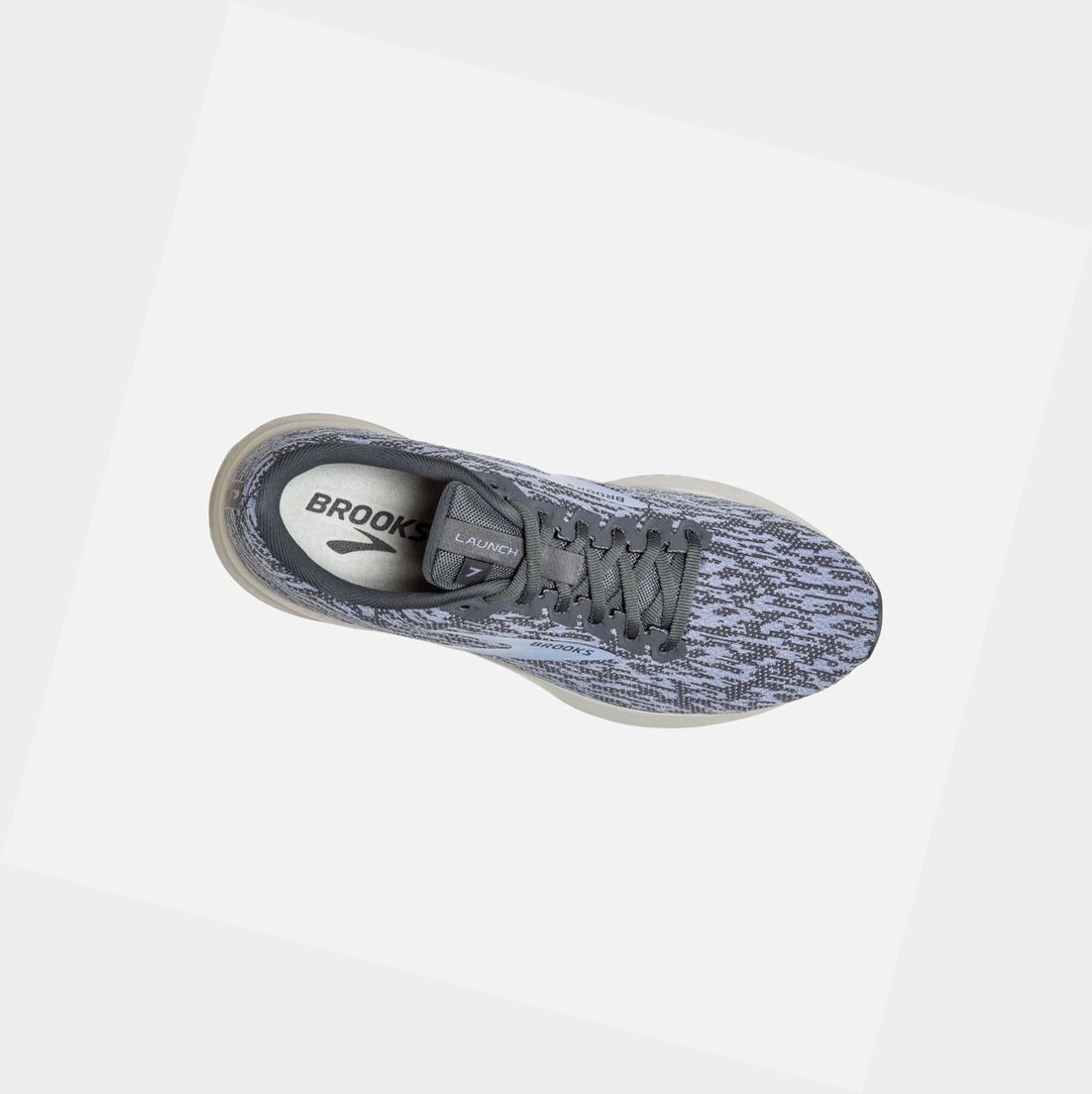 Scarpe Running Strada Donna Brooks Launch 7 Grigie Blu | NOLHZI-895